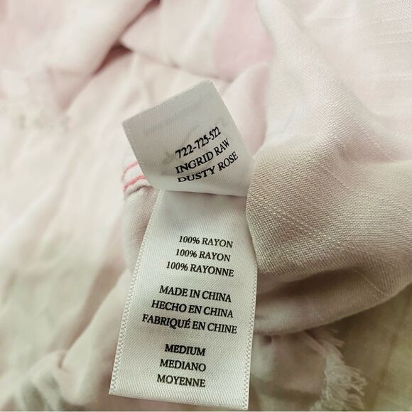 Rails Womens Ingrid Raw Hem Dusty Rose Shirt Size M - Picture 9 of 9